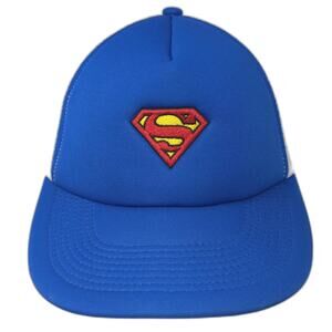 Drew Pearson Superman Trucker Hat Blue White OS Snapback Embroidered Logo Foam
